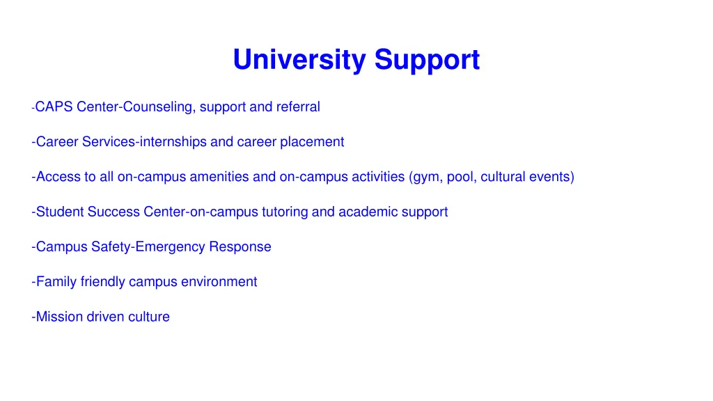 university support
