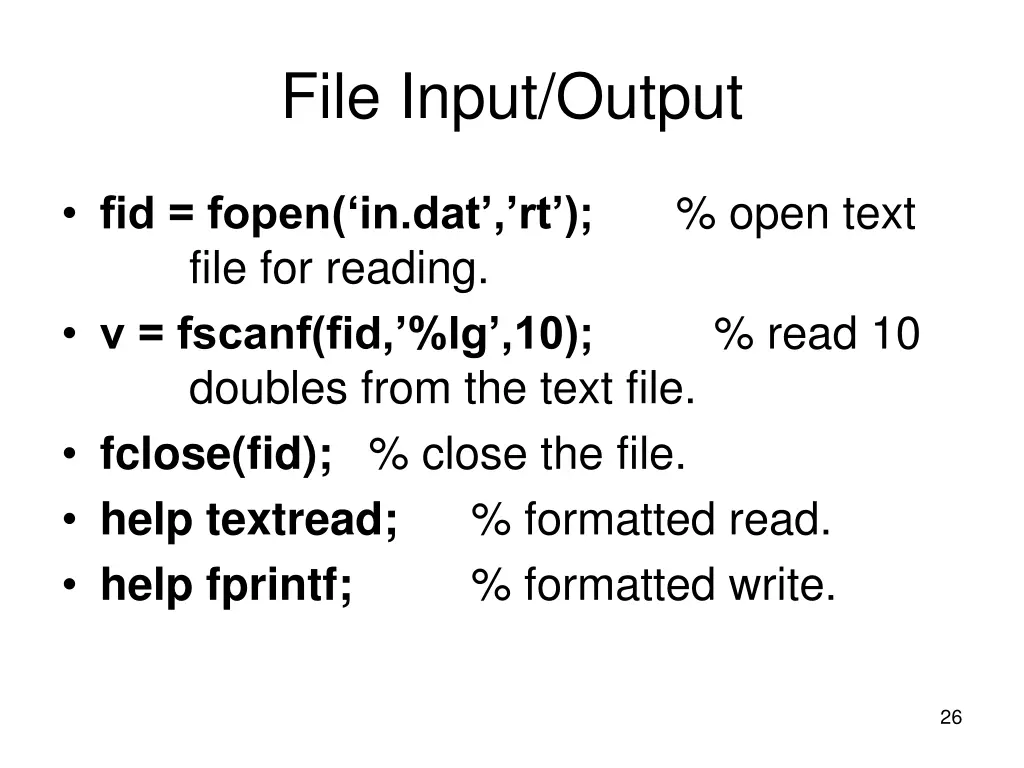 file input output