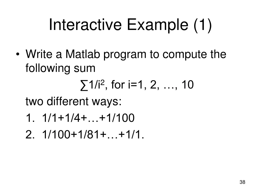 interactive example 1