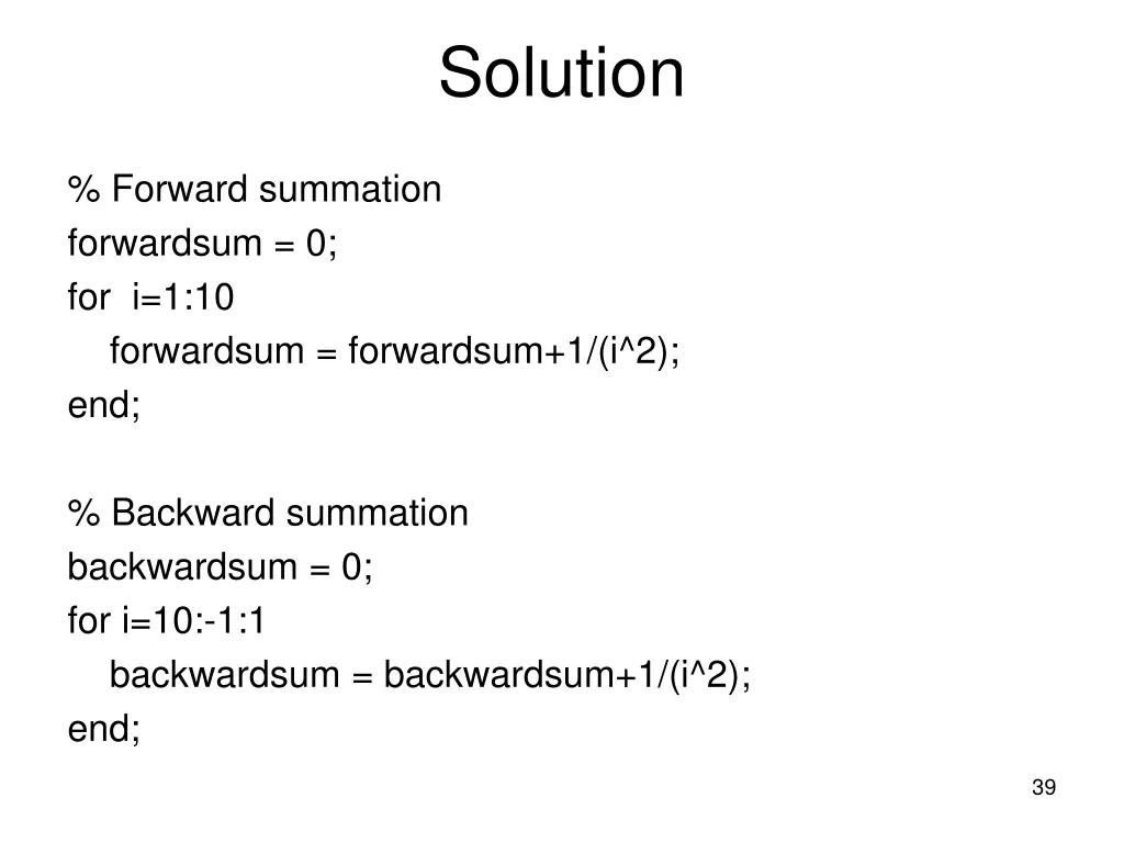 solution