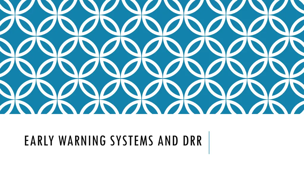 early warning systems and drr