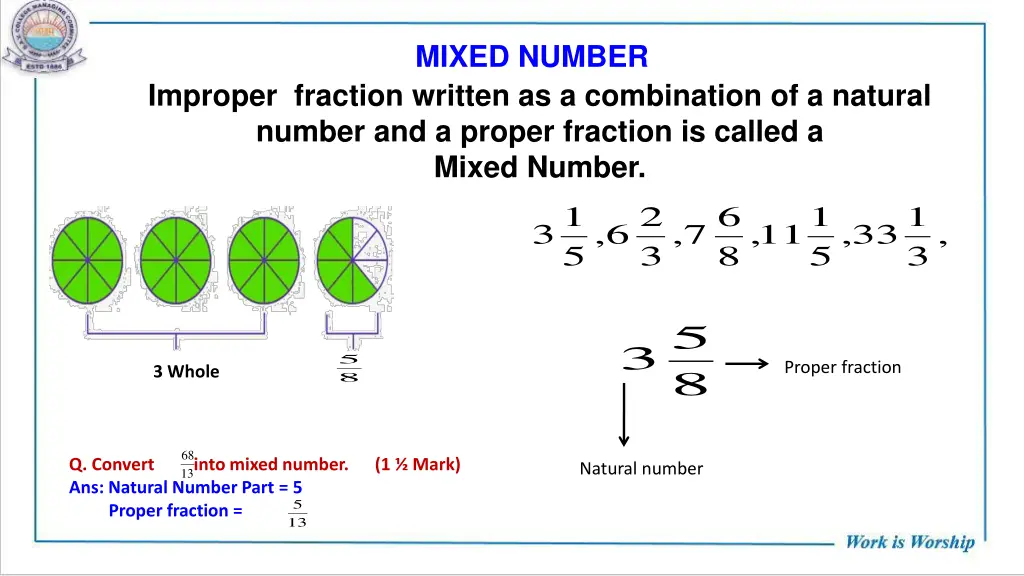 mixed number