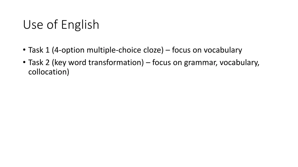 use of english