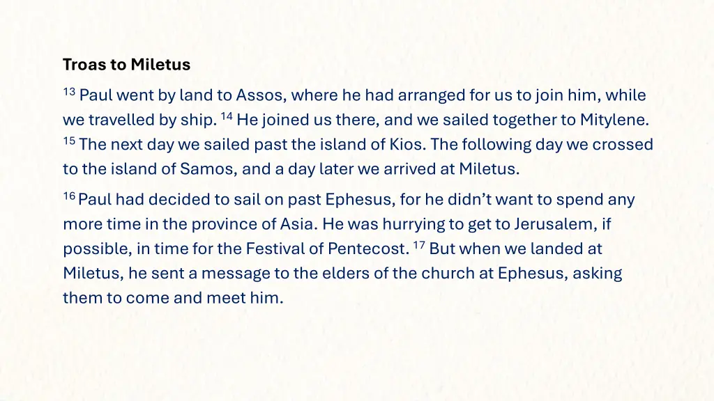 troas to miletus