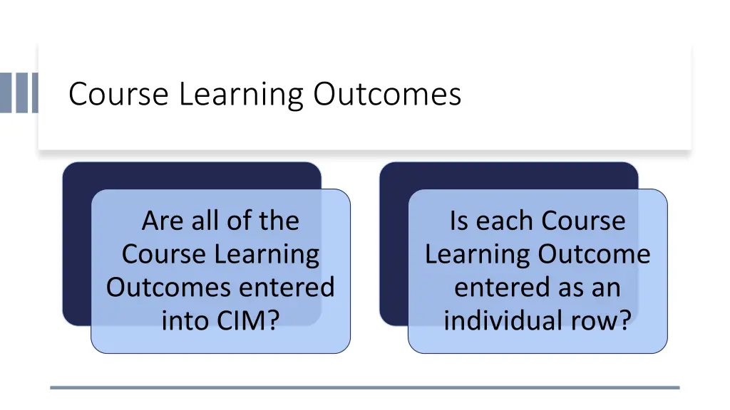 course learning outcomes