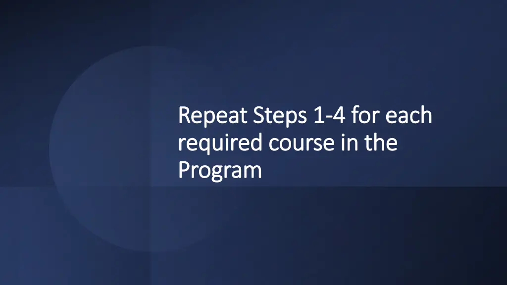 repeat steps 1 repeat steps 1 4 for each required
