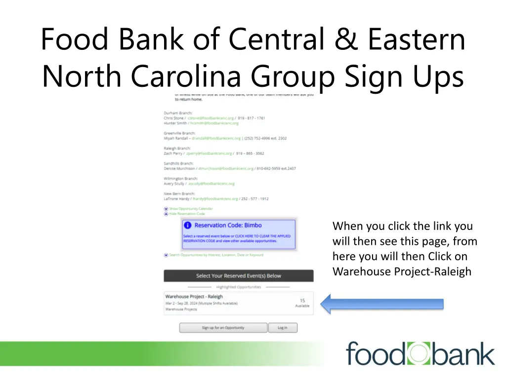 food bank of central eastern north carolina group