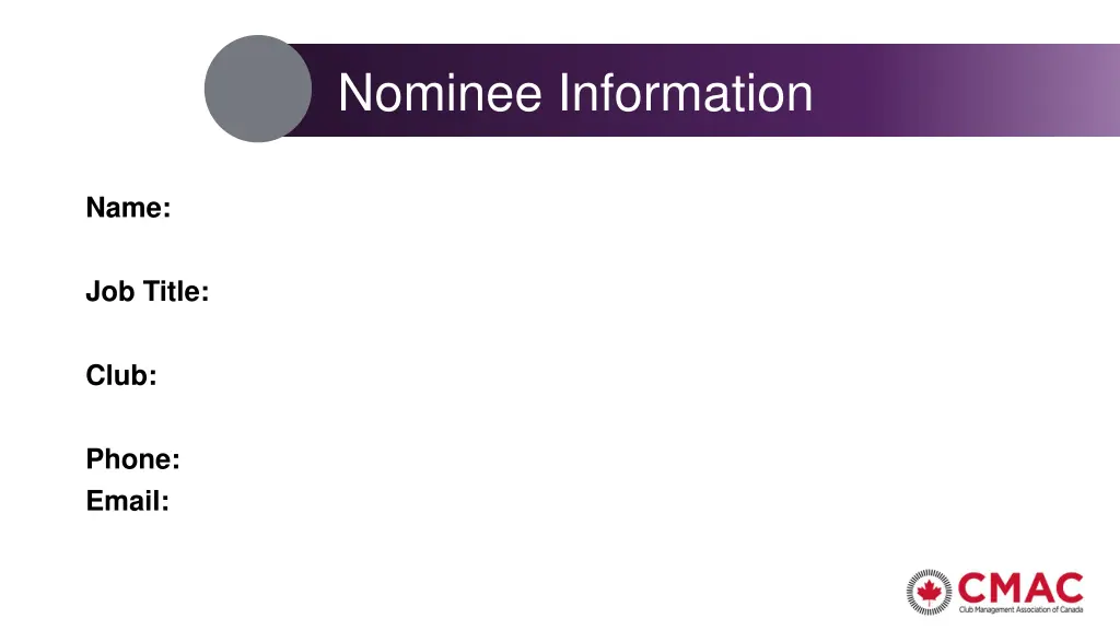 nominee information
