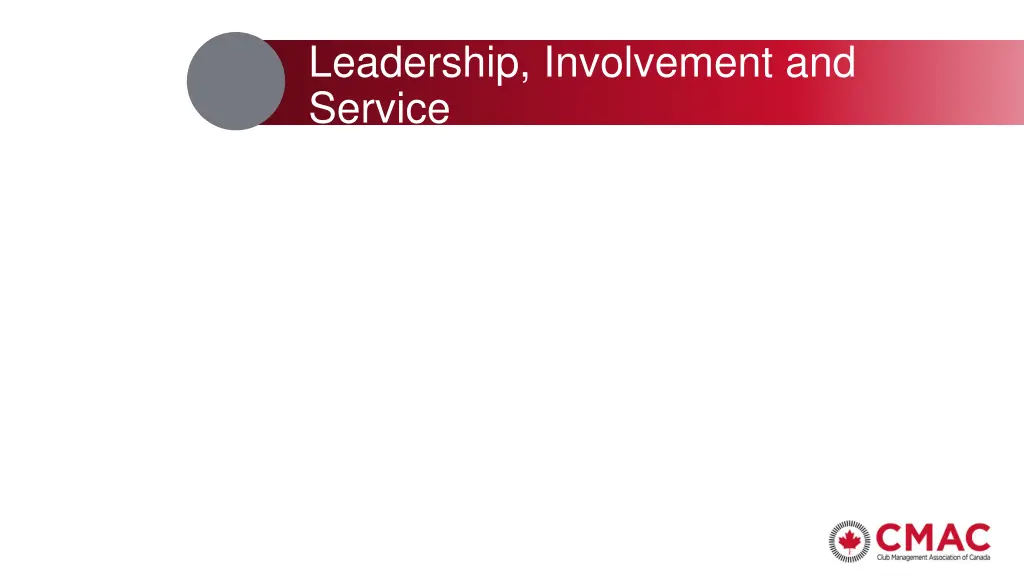 leadership involvement and service