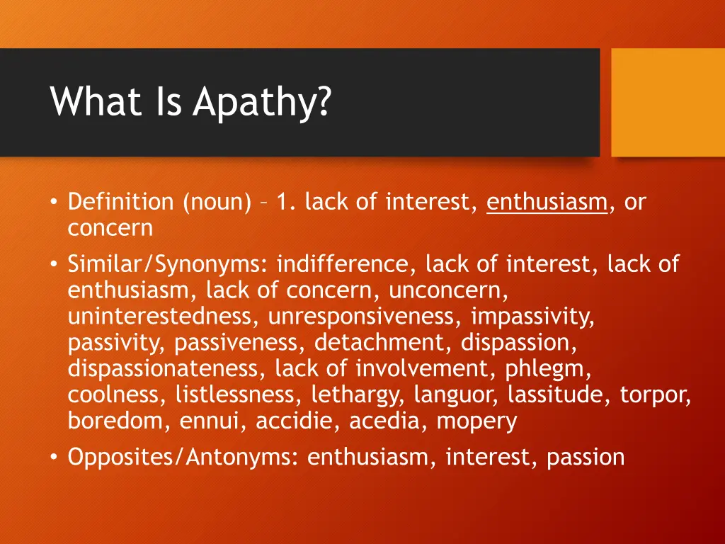 what is apathy