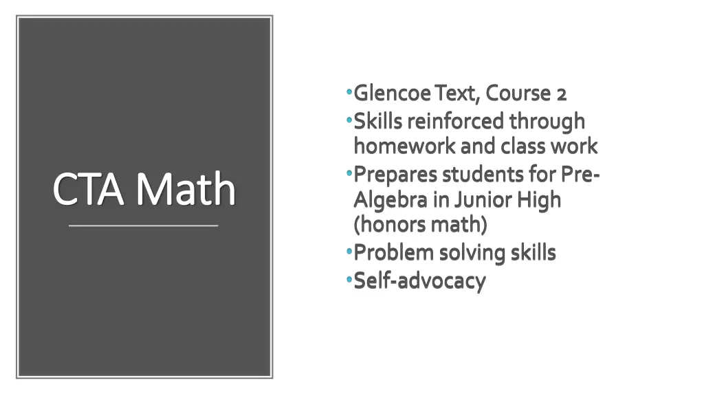 cta math cta math