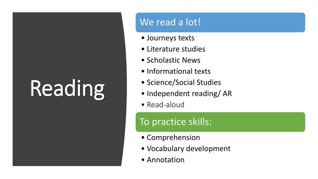 we read a lot