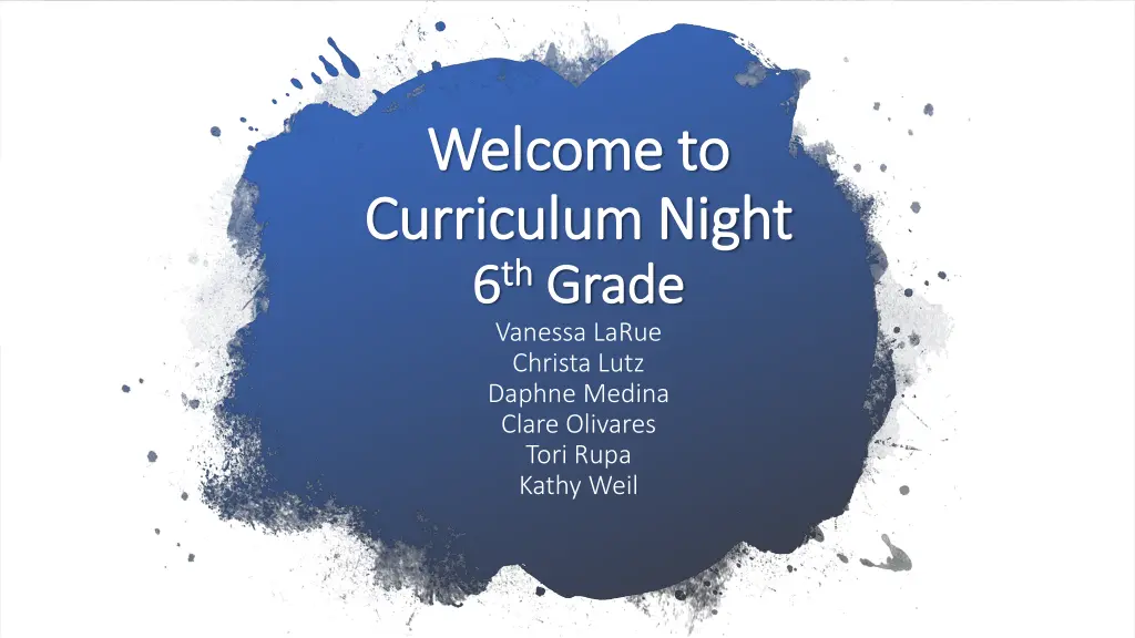 welcome to welcome to curriculum curriculum night