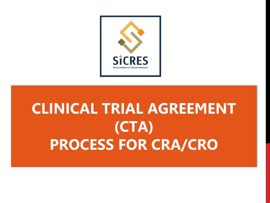 clinical trial agreement cta process for cra cro