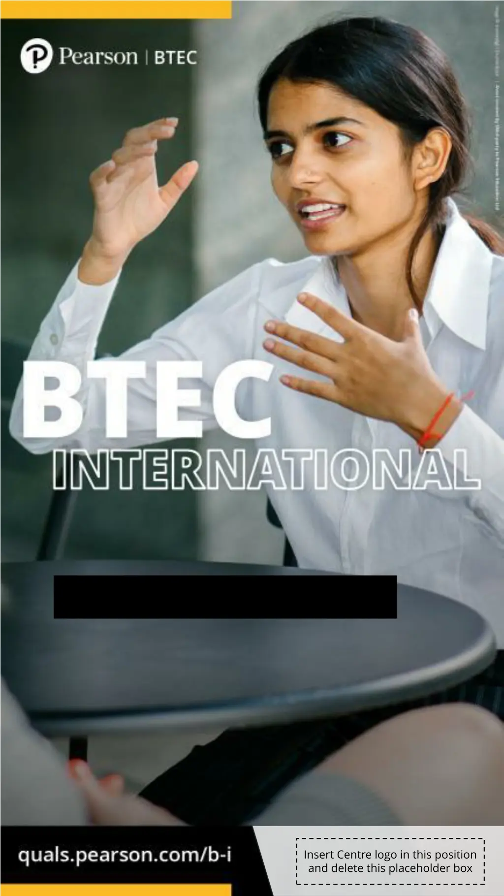 insert centre logo in this position and delete 5