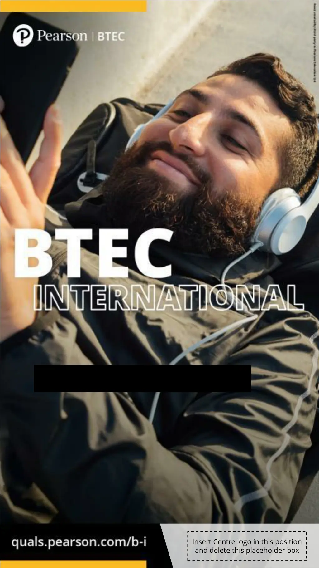 insert centre logo in this position and delete 6
