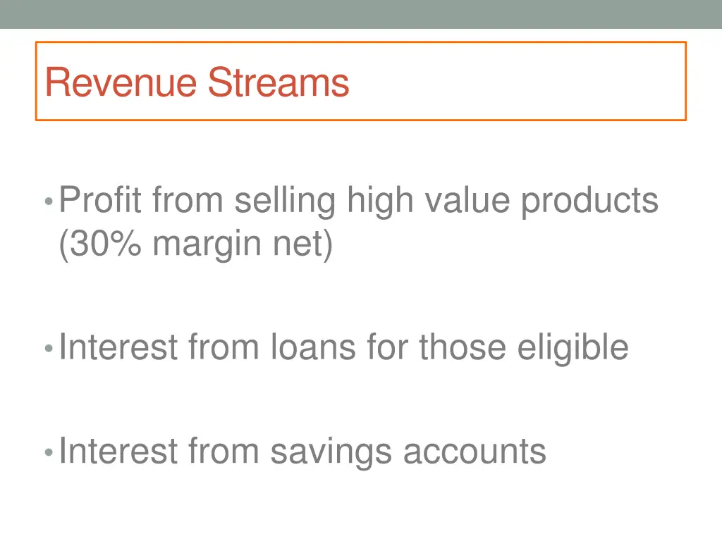 revenue streams