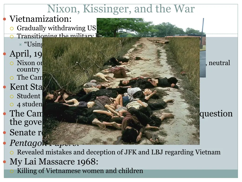 nixon kissinger and the war vietnamization