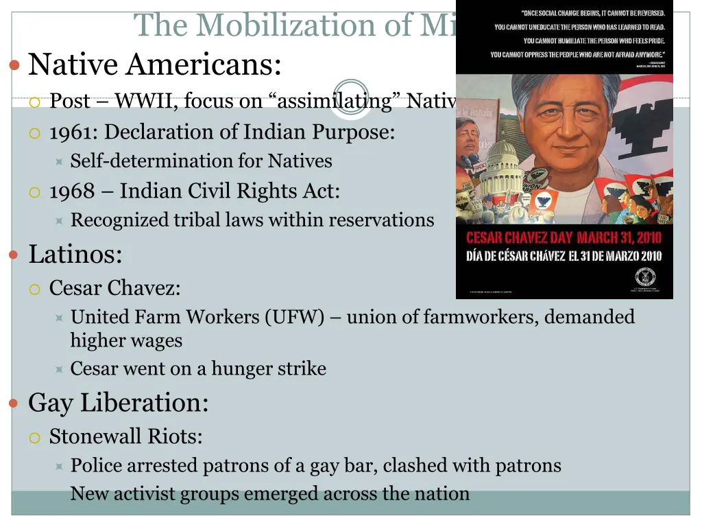 the mobilization of minorities native americans