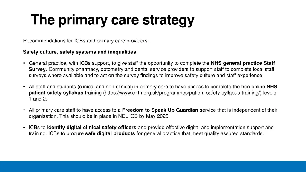 the primary care strategy 1