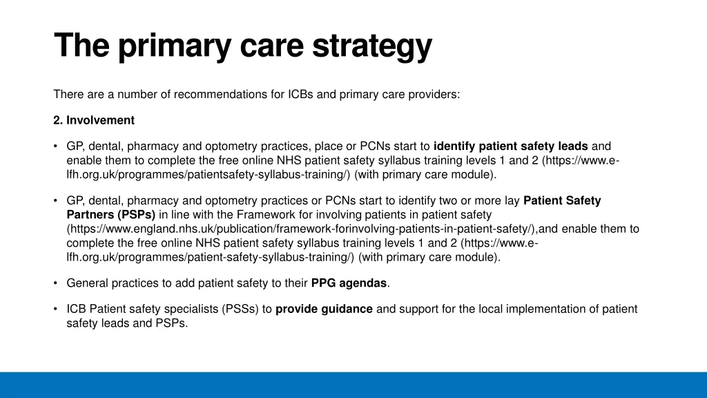 the primary care strategy 3