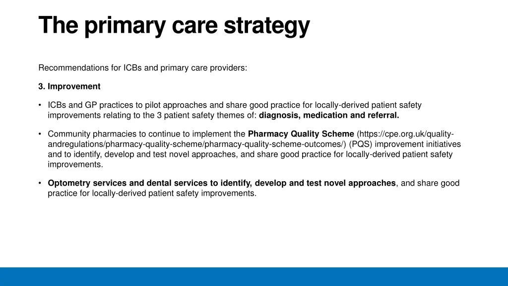 the primary care strategy 4