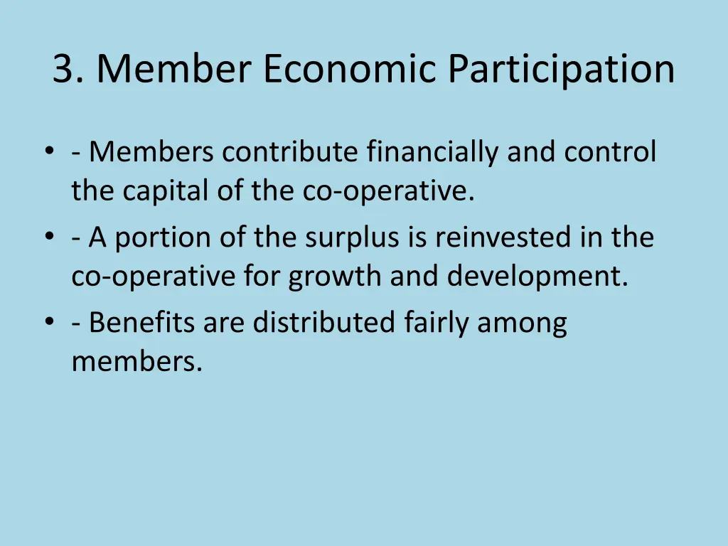 3 member economic participation