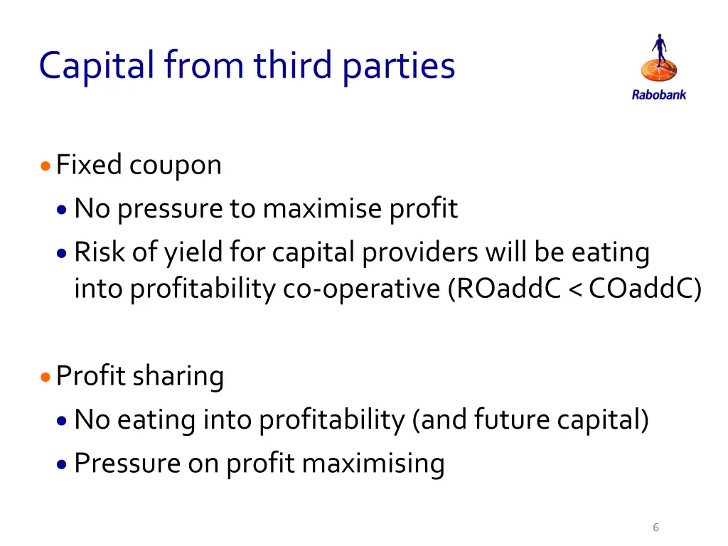 capital from third parties