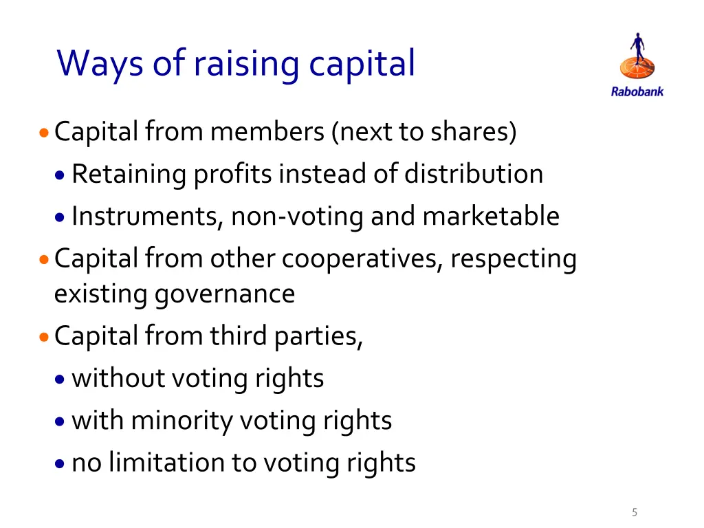 ways of raising capital
