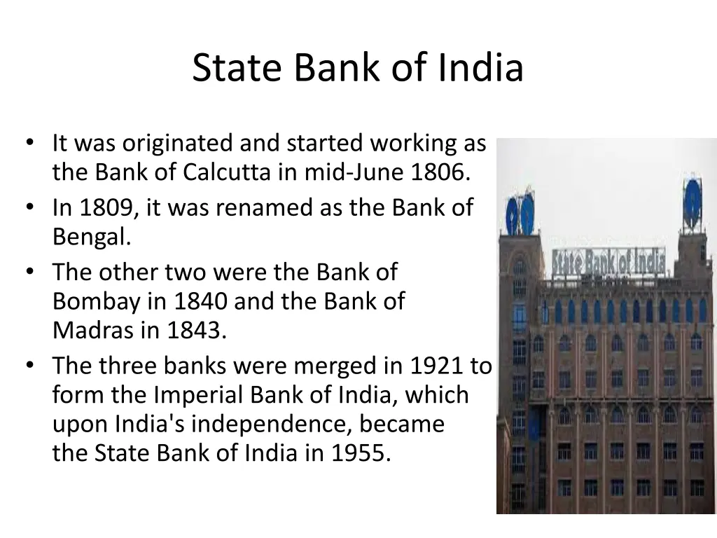 state bank of india