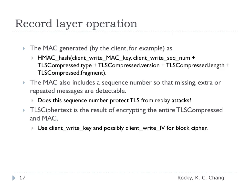 record layer operation 2