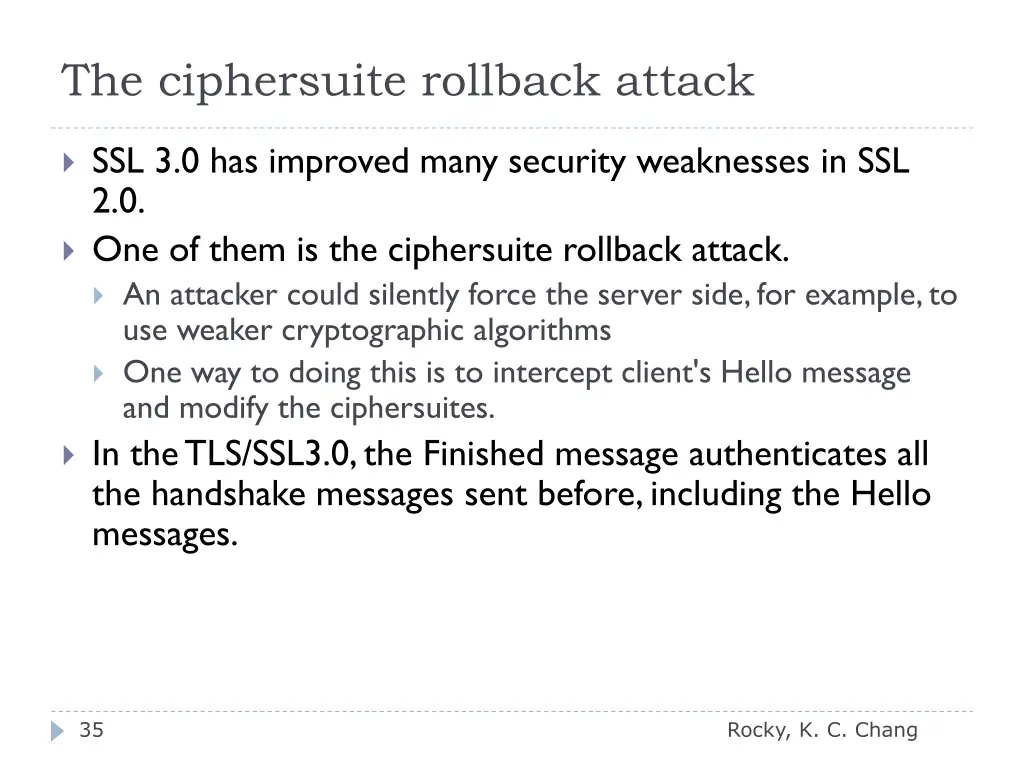 the ciphersuite rollback attack