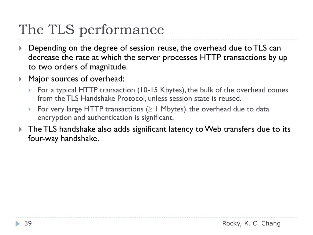 the tls performance
