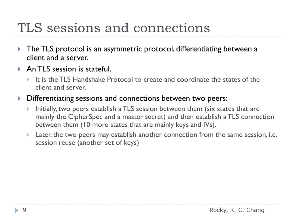 tls sessions and connections
