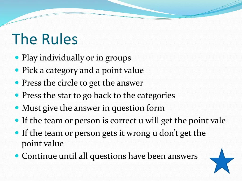 the rules