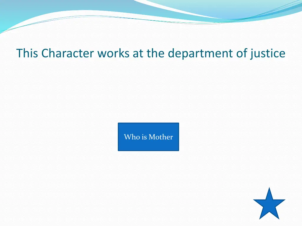 this character works at the department of justice