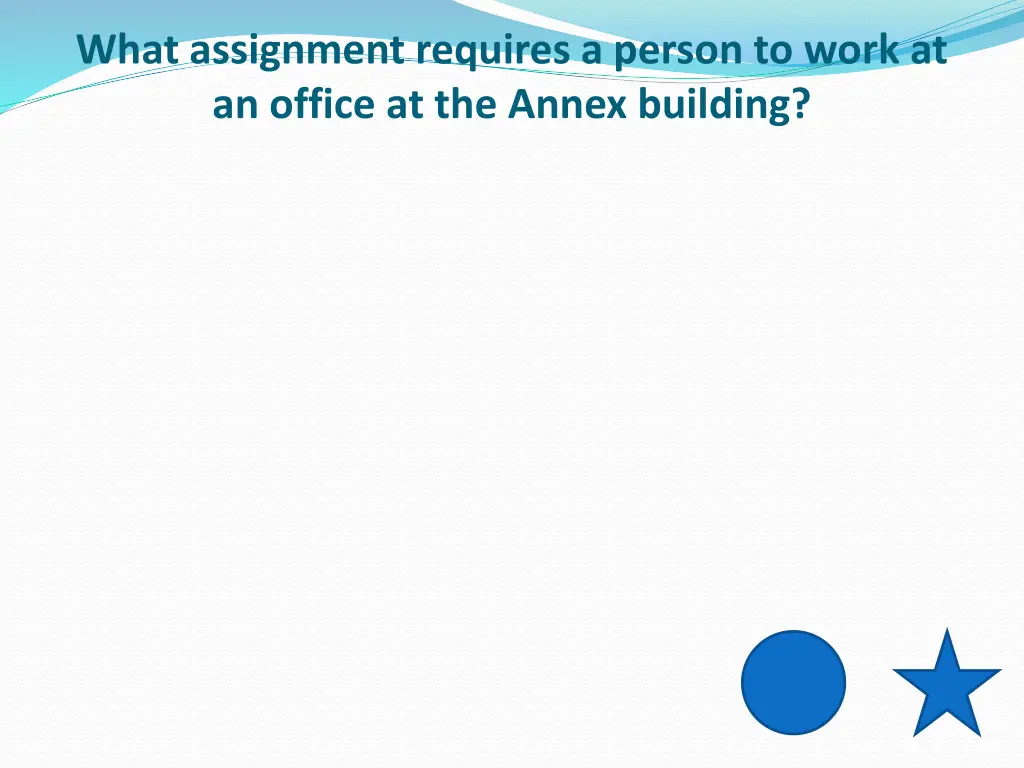what assignment requires a person to work 1