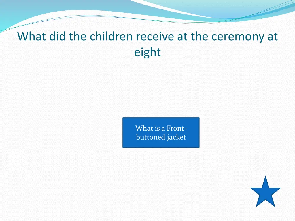 what did the children receive at the ceremony