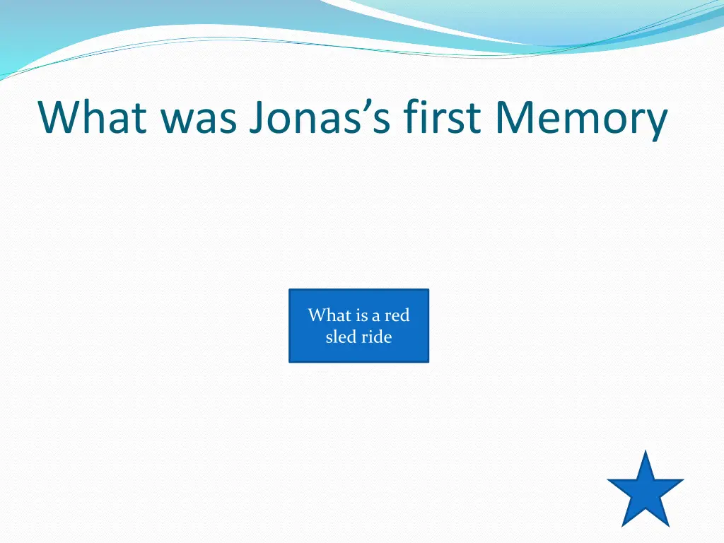 what was jonas s first memory