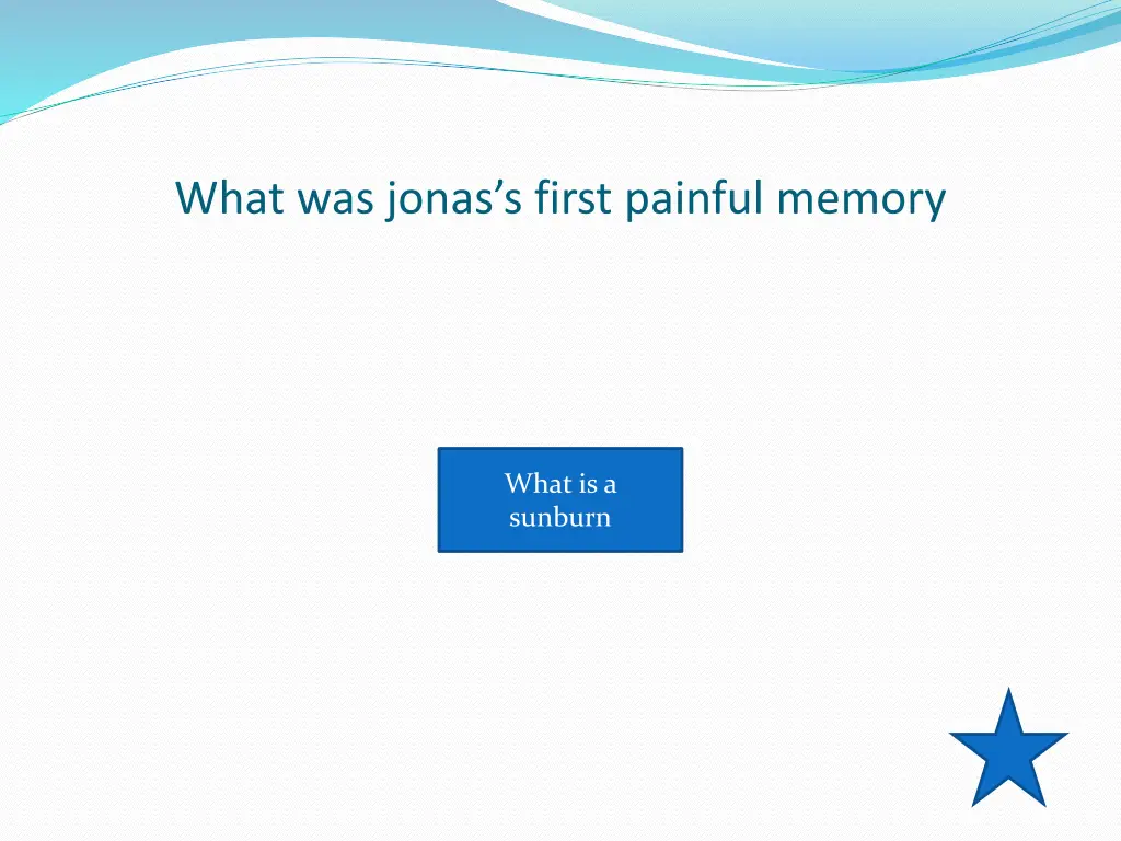 what was jonas s first painful memory