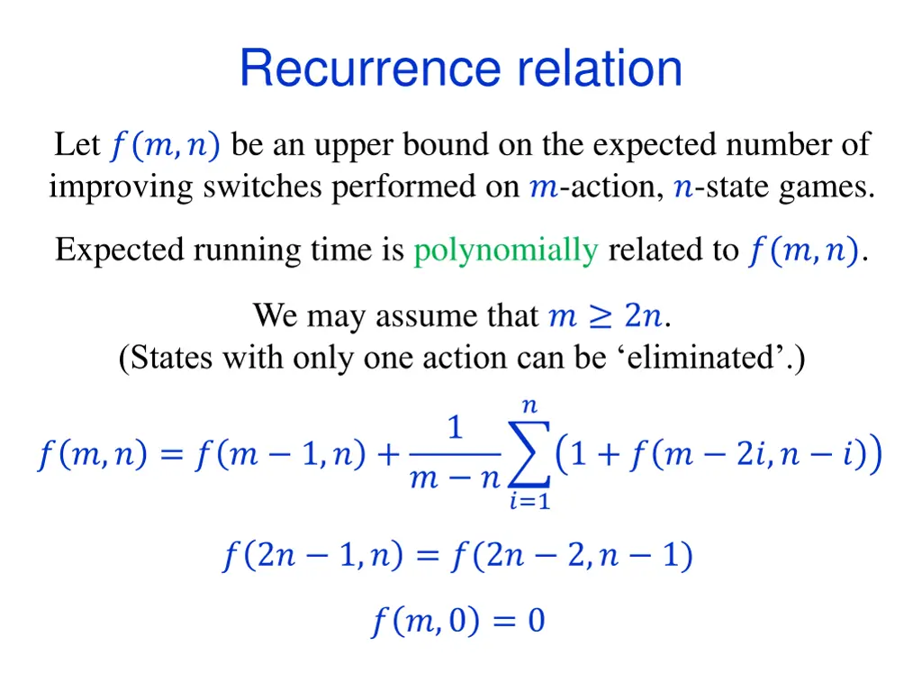 recurrence relation
