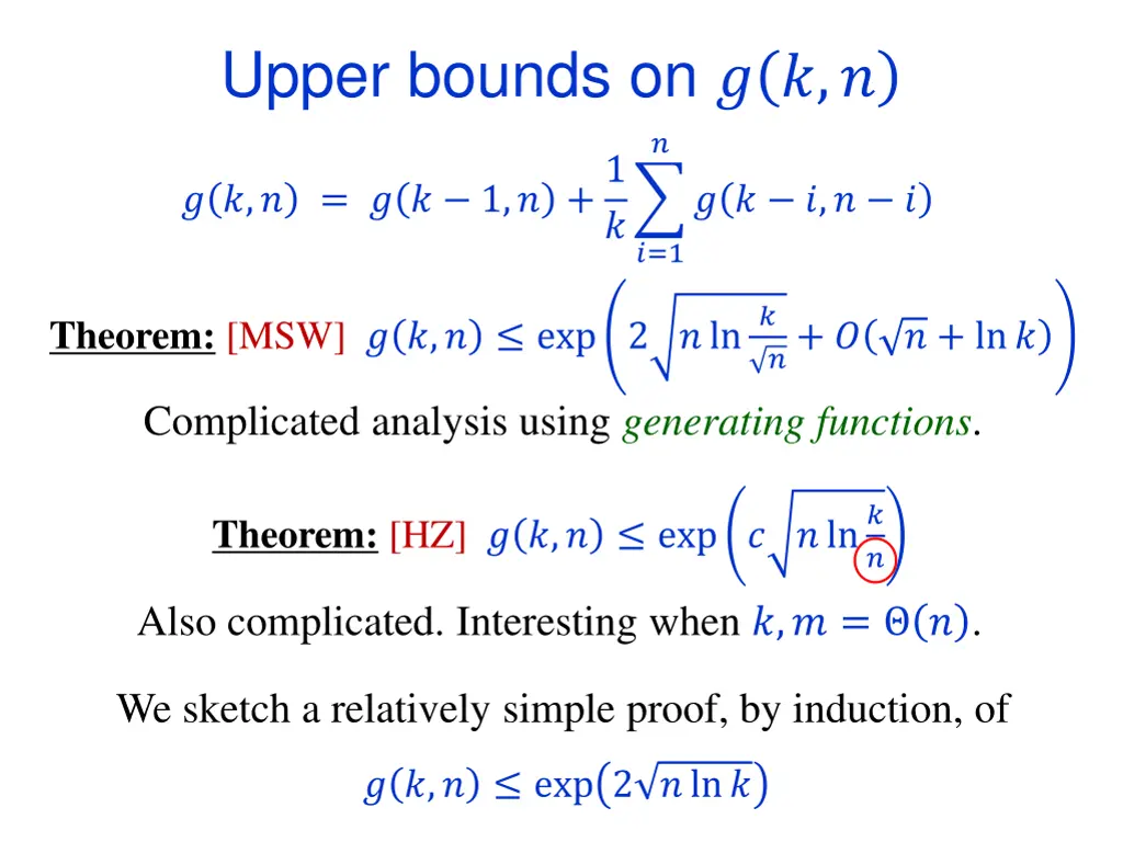 upper bounds on
