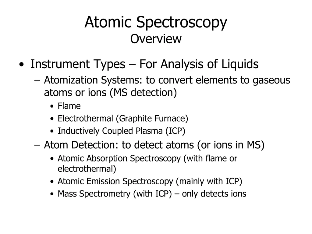 atomic spectroscopy overview 3