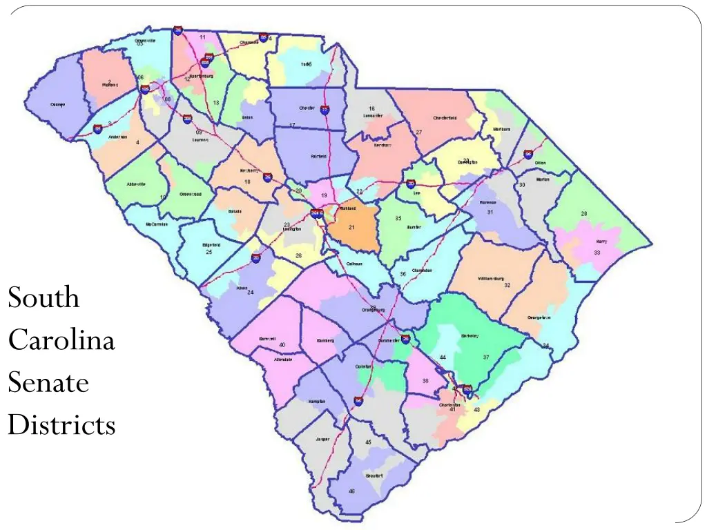 south carolina senate districts