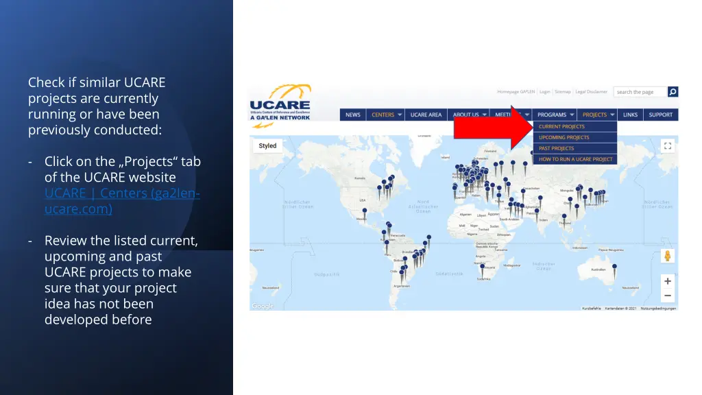 check if similar ucare projects are currently