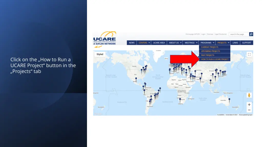 click on the how to run a ucare project button