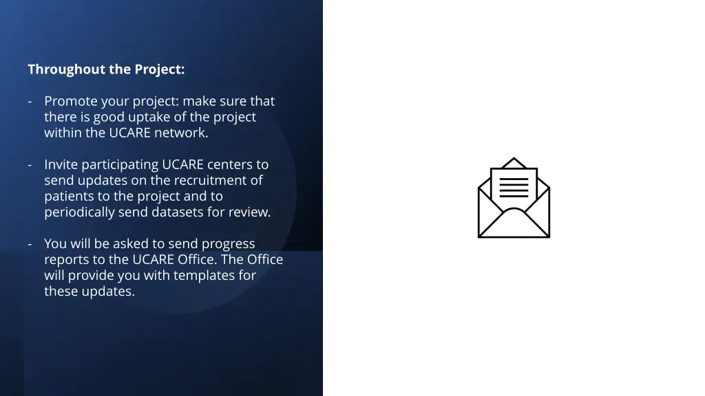 throughout the project
