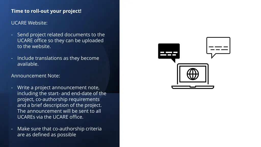 time to roll out your project