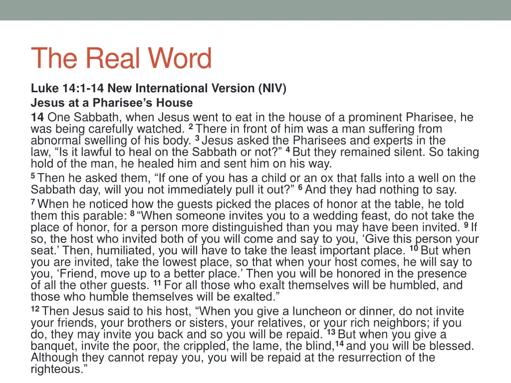 the real word