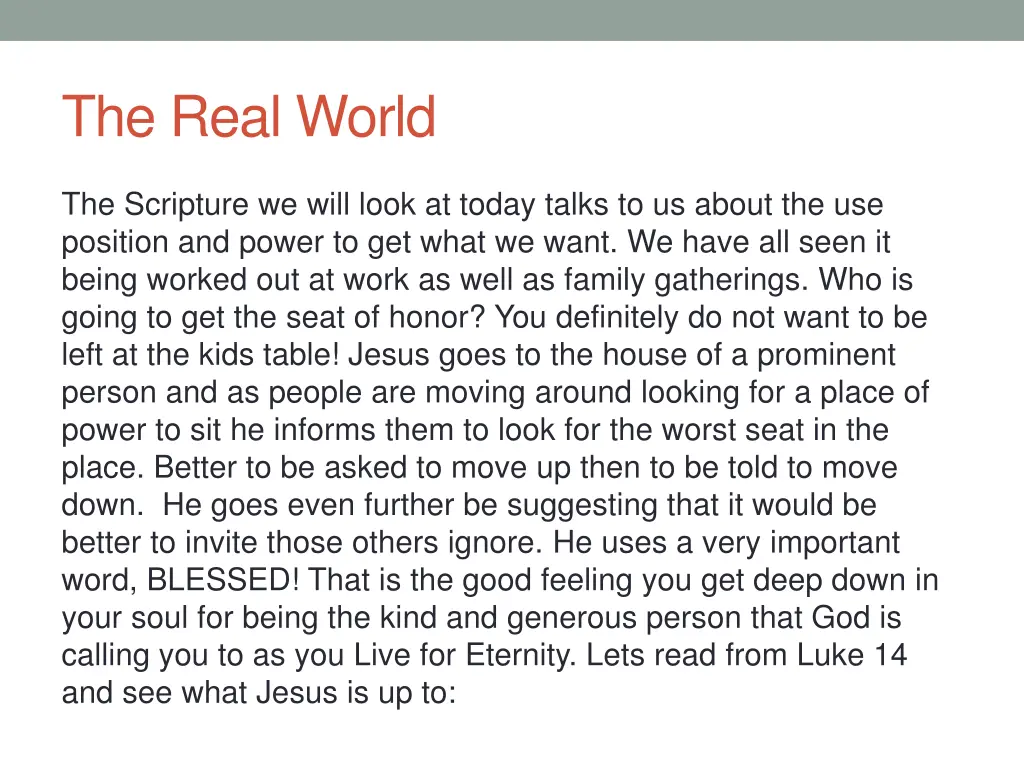 the real world